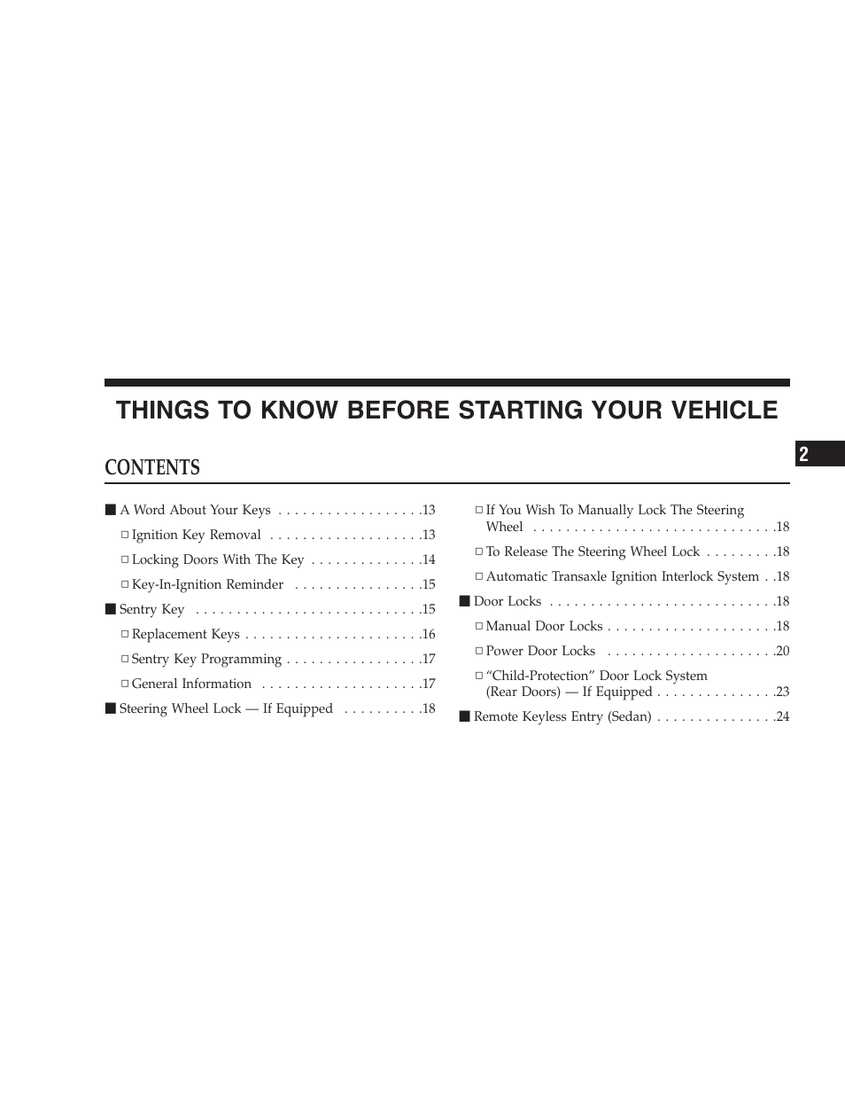 Chrysler 2006 PT Cruiser Sedan User Manual | Page 9 / 464