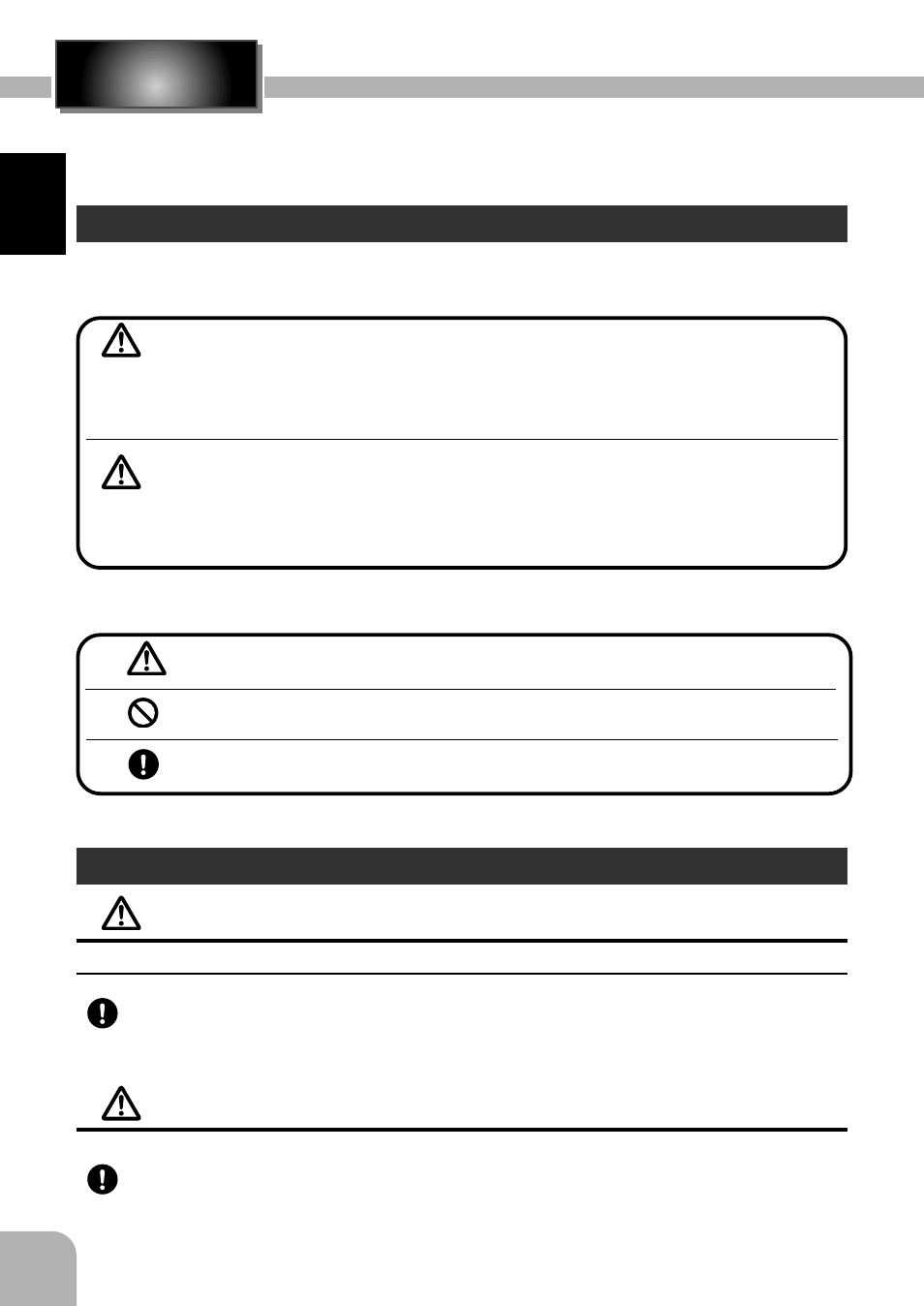 Safety precautions, Warning, Caution | Definition of symbols, Explanation of symbols, Explanation of graphic symbols, Running (sailing) preparations safety precautions | Futaba 2PCKA User Manual | Page 3 / 18