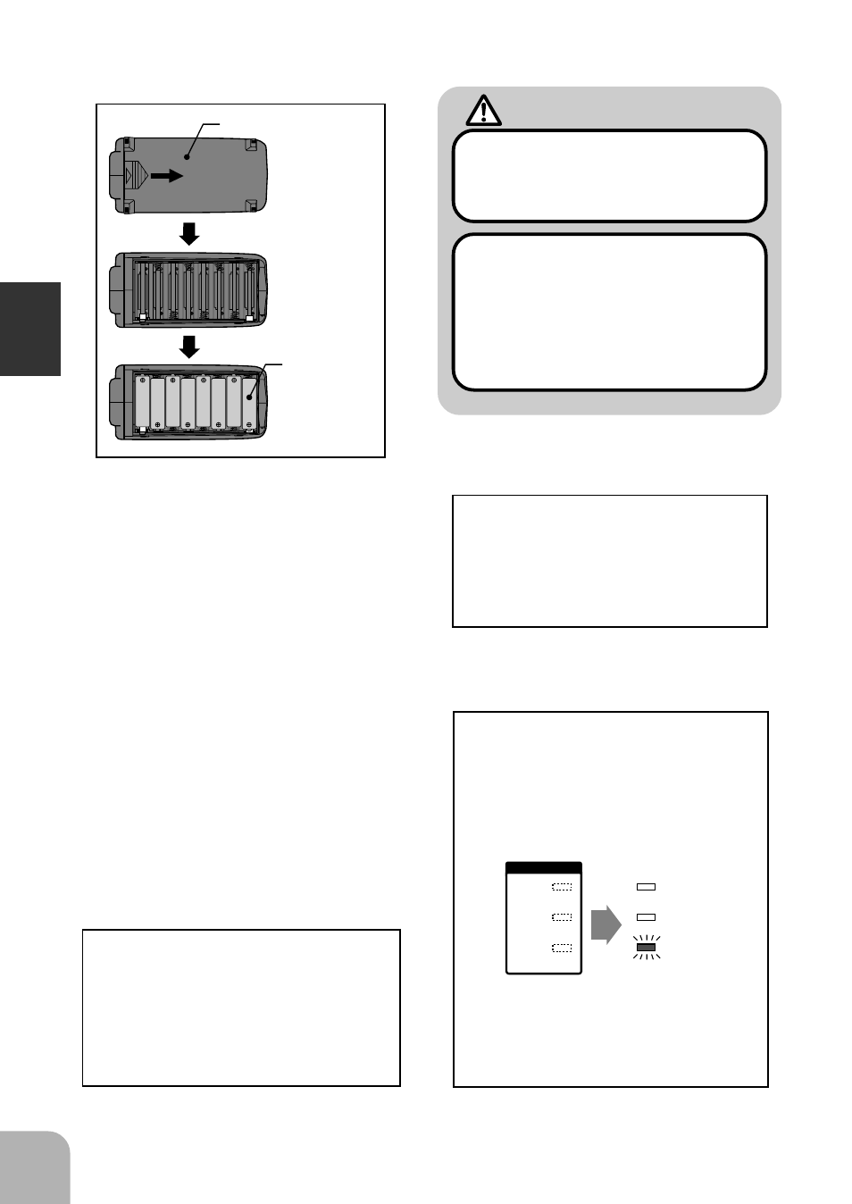 Caution, Before operation, Check) | Battery disposal), Battery alarm display) | Futaba 2PCKA User Manual | Page 9 / 18