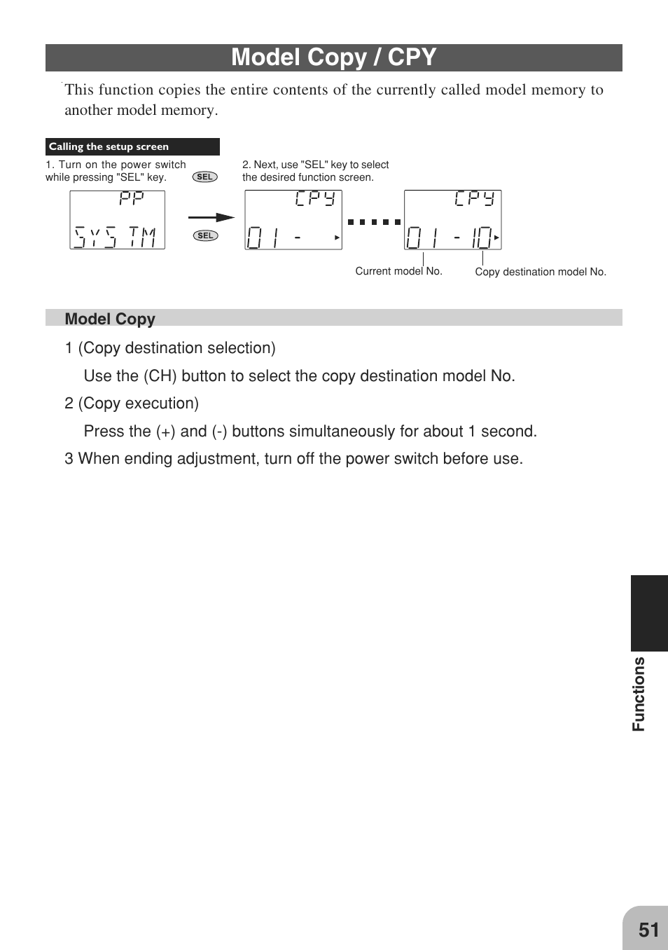 Model copy / cpy | Futaba 3GR 2.4GHz User Manual | Page 50 / 61