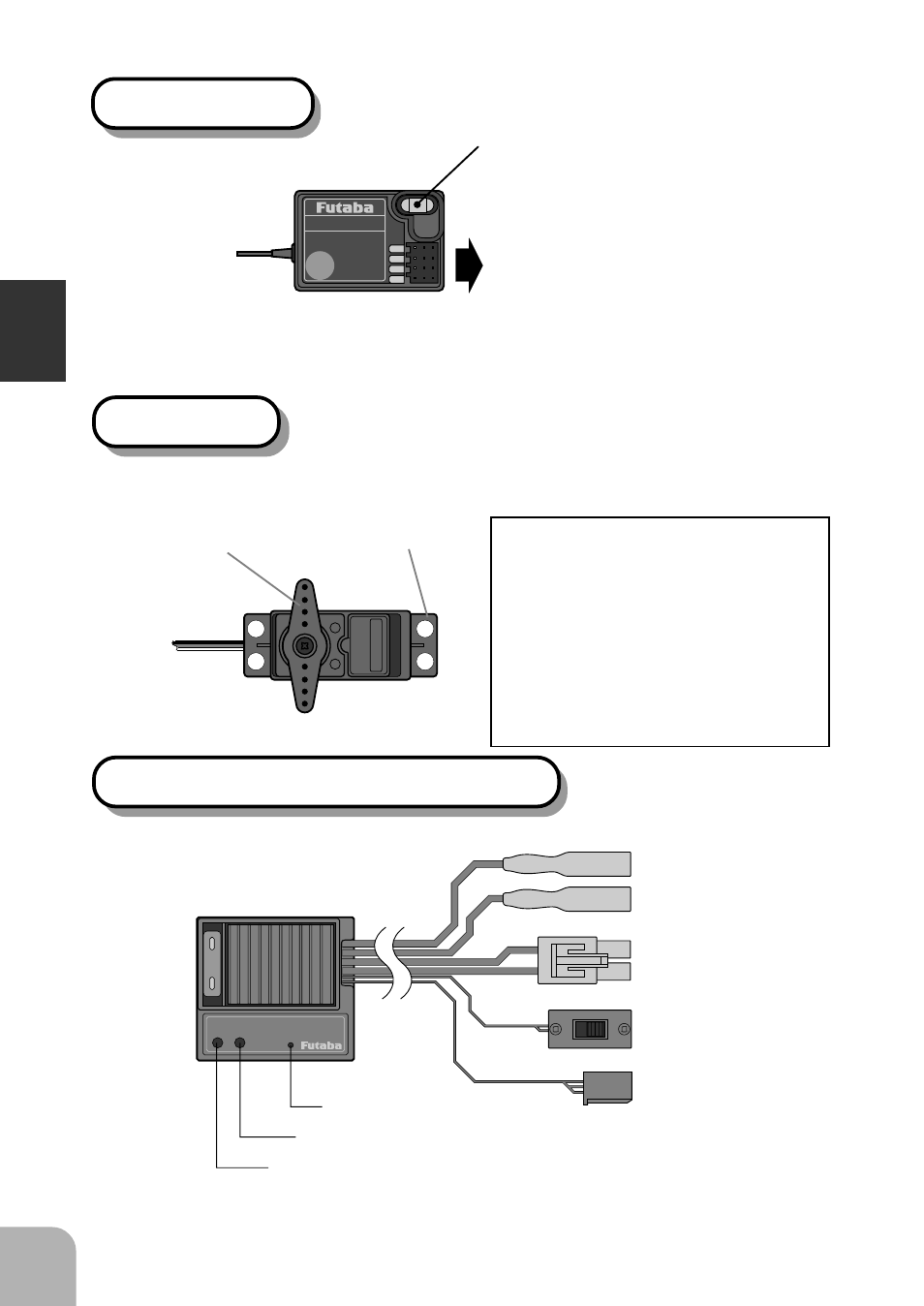 Prior to operation receiver r113f, Servo s3003, Electronic speed control mc210cb | Futaba 3PDF User Manual | Page 12 / 39