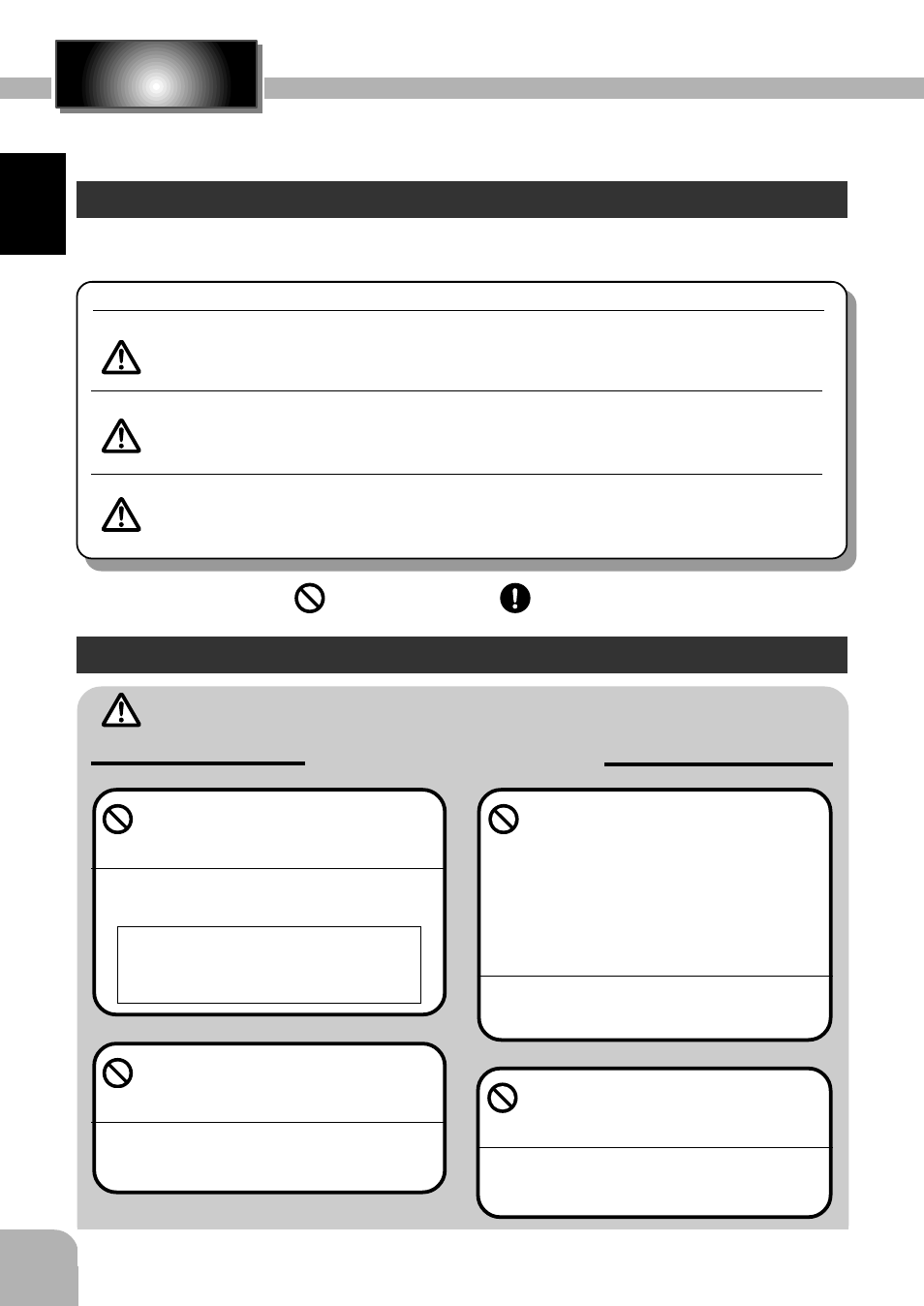 3pdf, Danger, Warning | Caution, Explanation of symbols, Operation precautions, For your safety as well as that of others, Prohibited procedures | Futaba 3PDF User Manual | Page 4 / 39