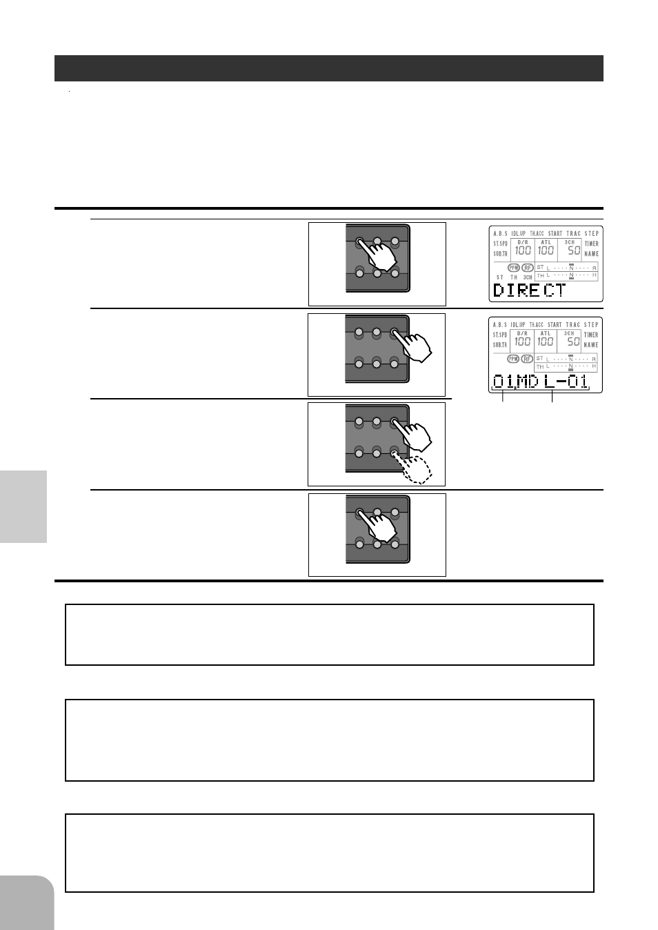 Model select, Direct mode functions, 2 times | Futaba 3PJS User Manual | Page 44 / 110