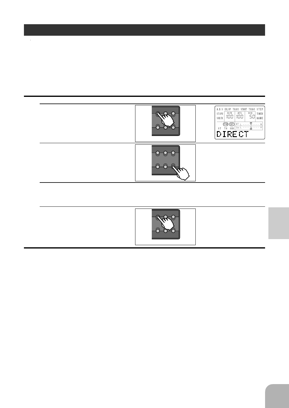 Custom key, Direct mode functions, 2 times | Futaba 3PJS User Manual | Page 45 / 110