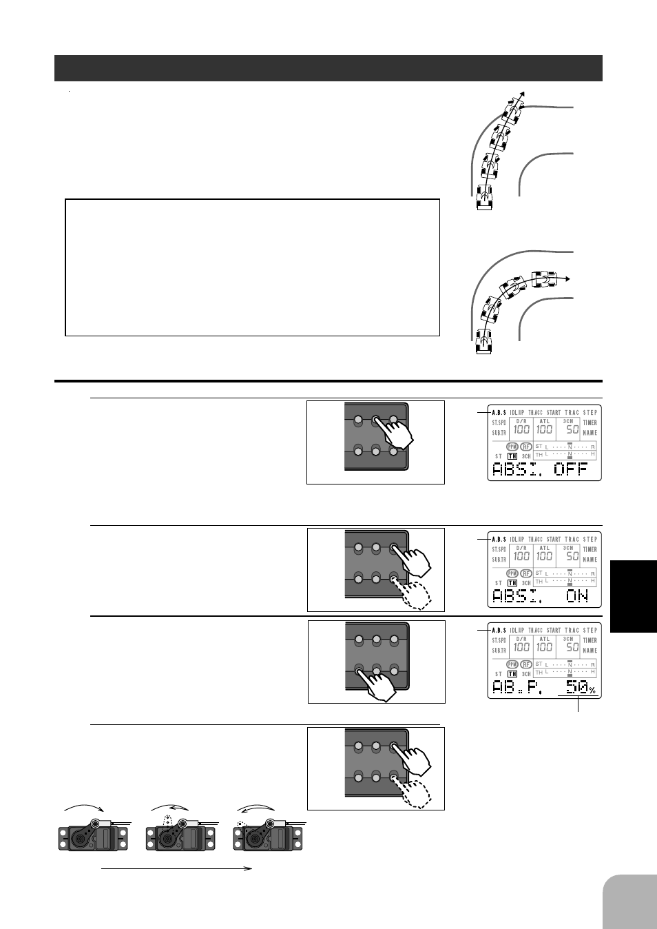 A.b.s. function, Select mode functions, 3 times | Futaba 3PJS User Manual | Page 51 / 110