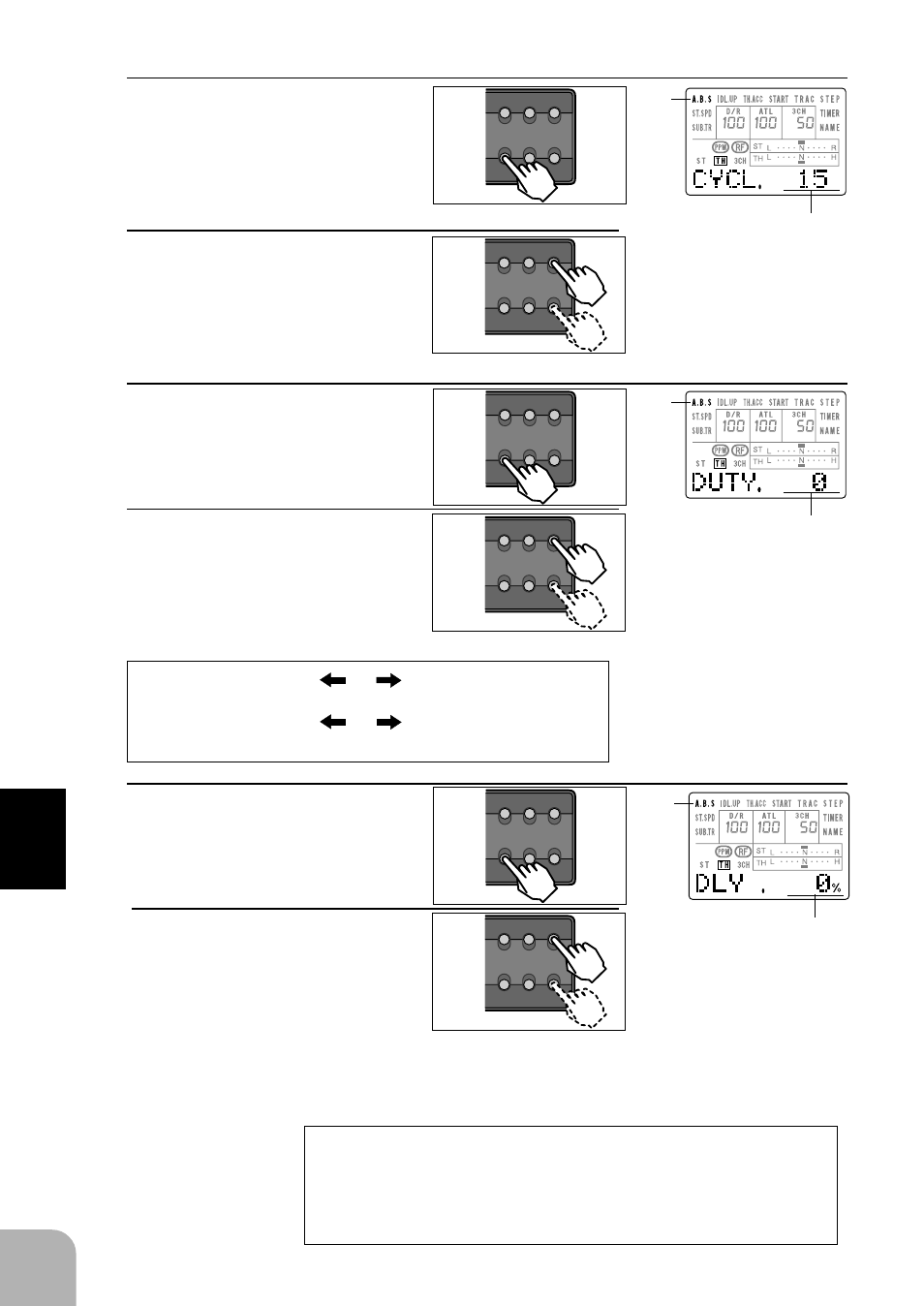 Blink, Setting range: -3~0~+3 | Futaba 3PJS User Manual | Page 52 / 110