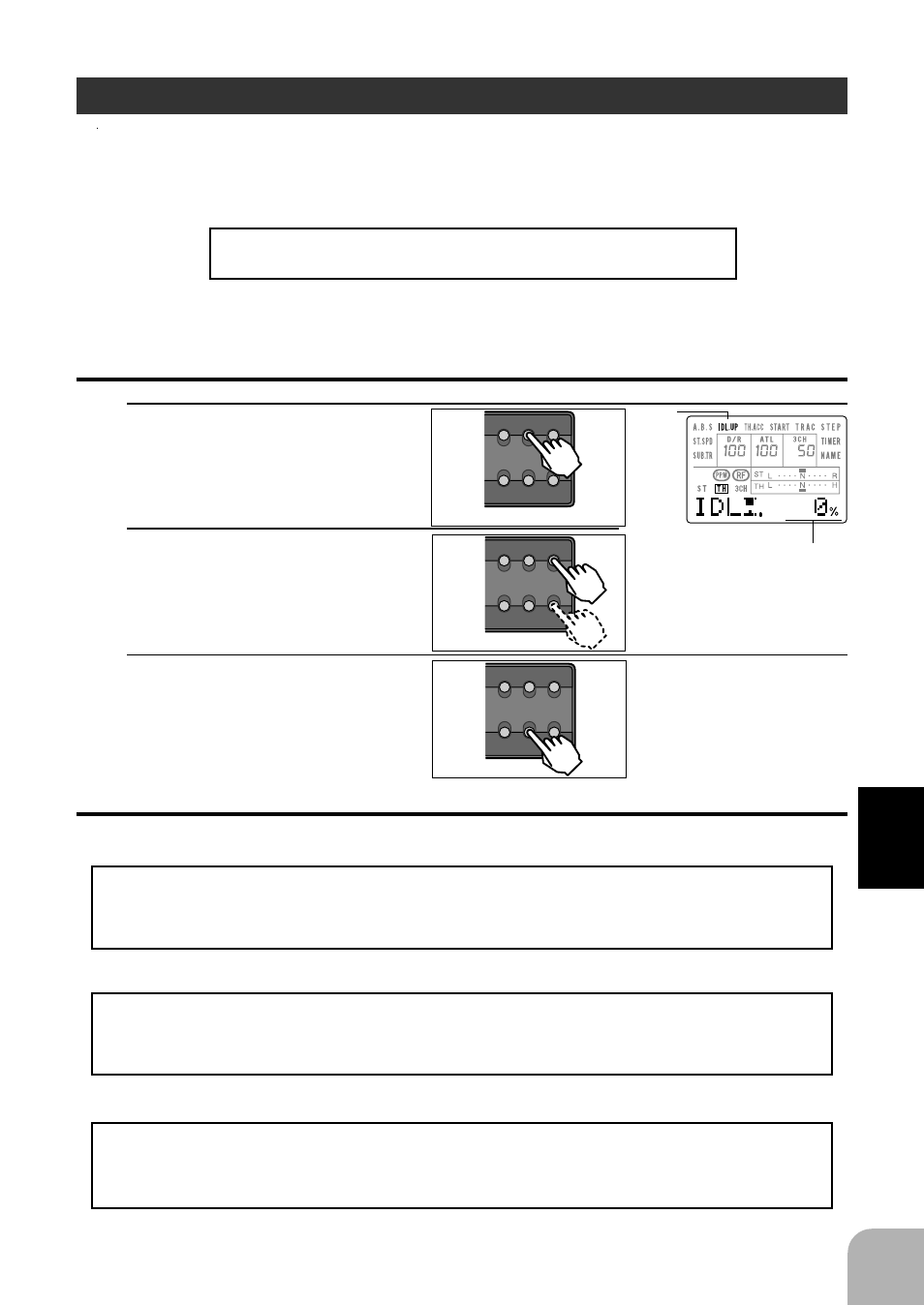 Idle-up, Select mode functions, 4 times | Blink | Futaba 3PJS User Manual | Page 55 / 110