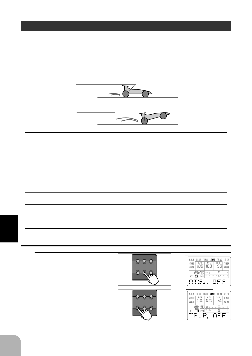 Start function, Select mode functions, With start function | Futaba 3PJS User Manual | Page 58 / 110