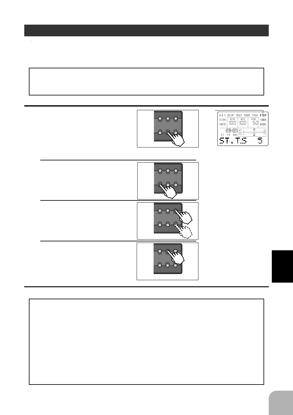 Step, Select mode functions, 3 times | Blink | Futaba 3PJS User Manual | Page 63 / 110