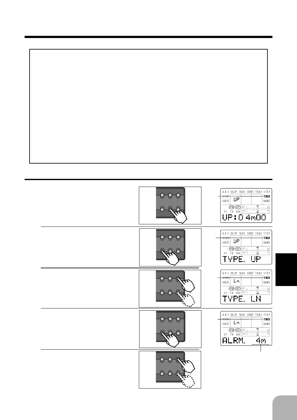 Lap navigation timer, Select mode functions, 2 times | Futaba 3PJS User Manual | Page 67 / 110