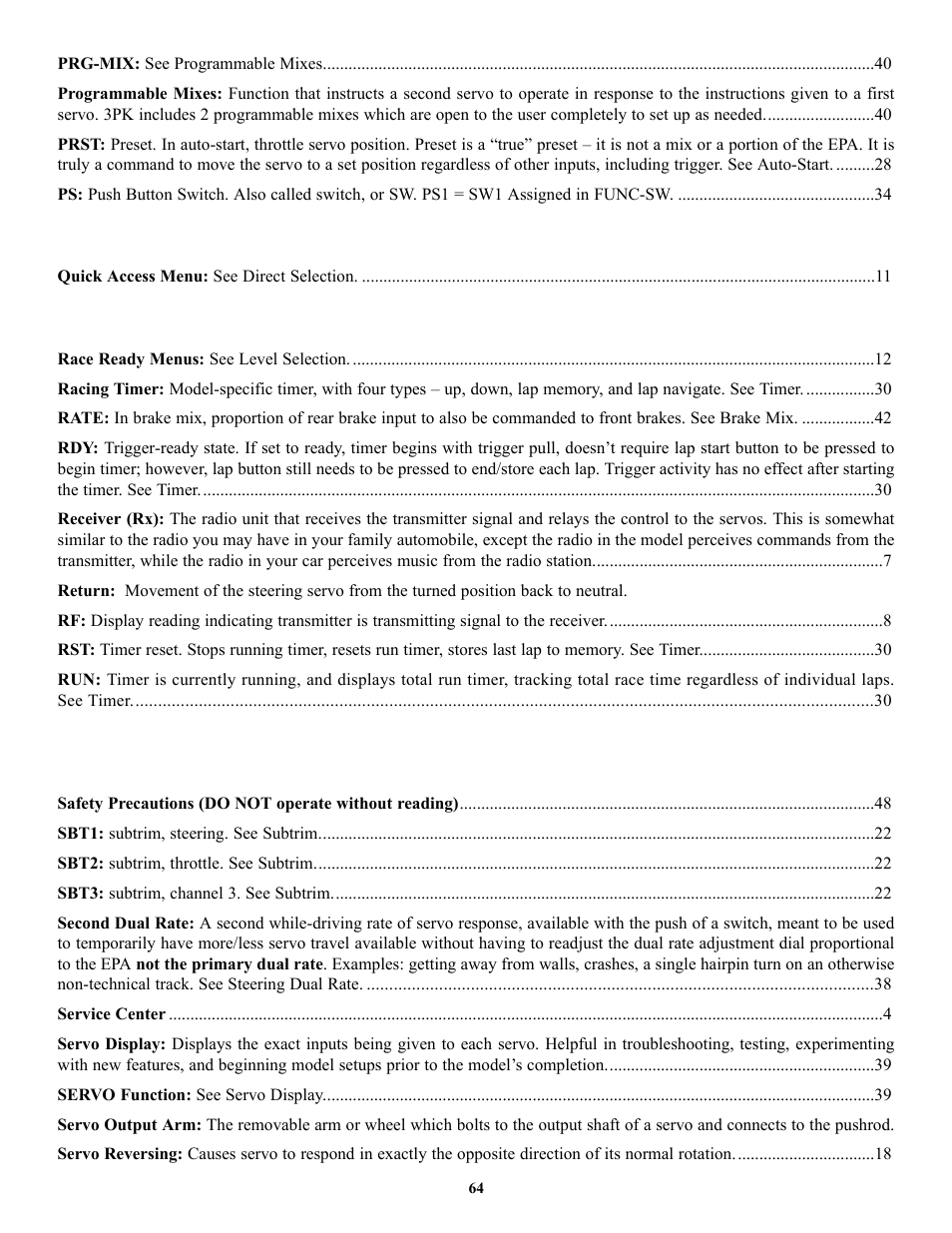 Futaba 3PK User Manual | Page 64 / 68