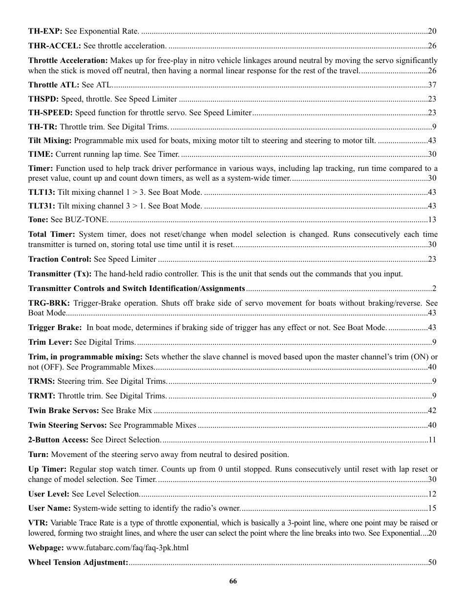 Futaba 3PK User Manual | Page 66 / 68