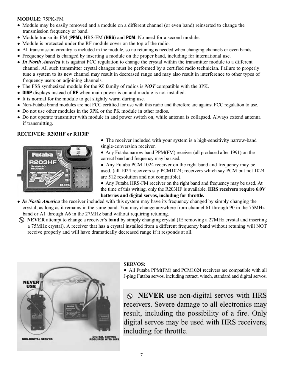 Futaba 3PK User Manual | Page 7 / 68