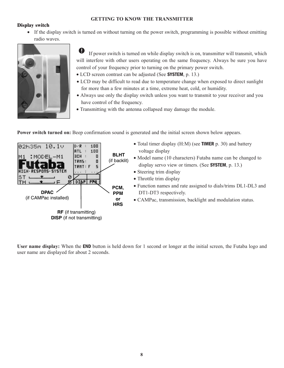 Futaba 3PK User Manual | Page 8 / 68