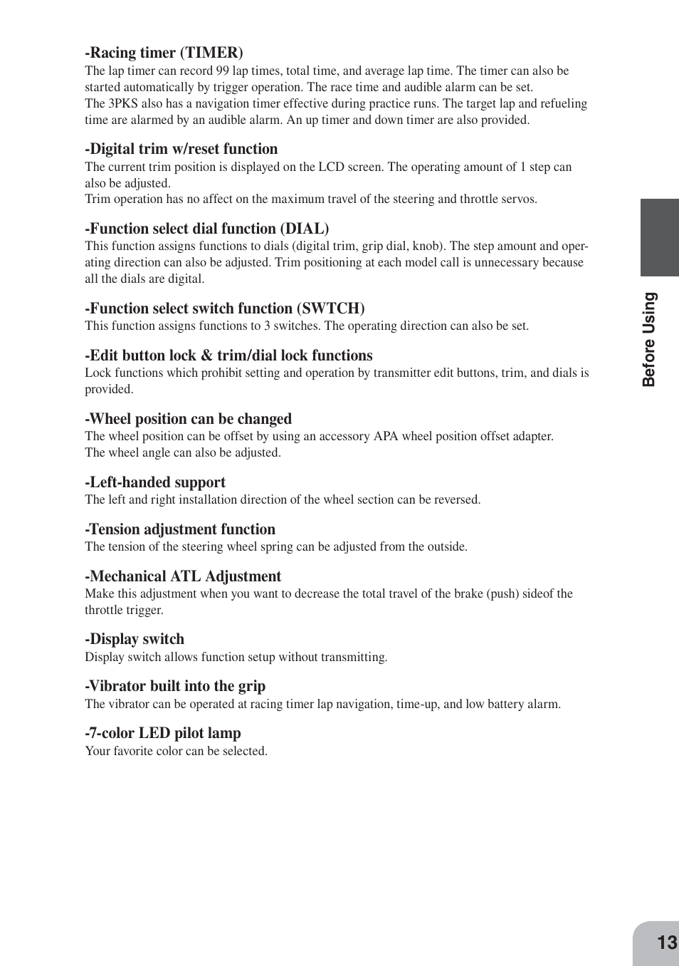Futaba 3PKS User Manual | Page 13 / 116