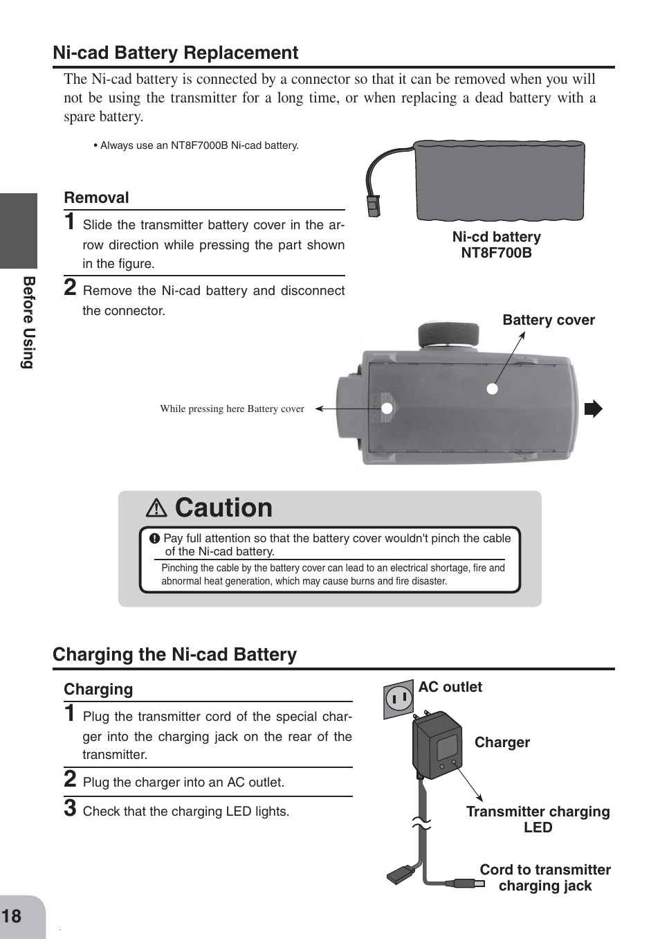 Caution | Futaba 3PKS User Manual | Page 18 / 116