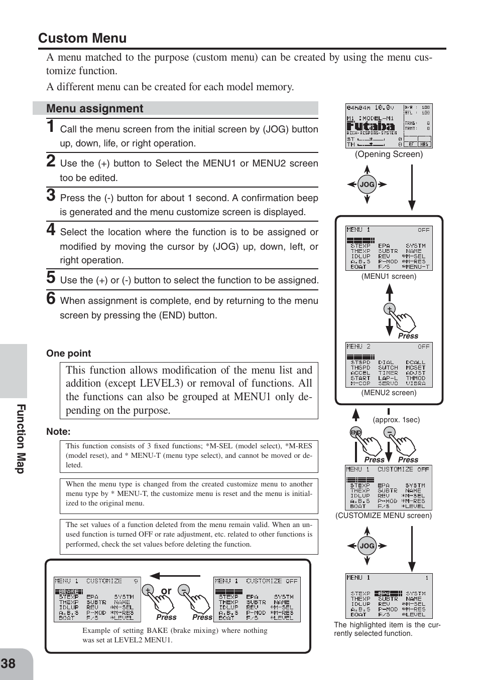 Custom menu | Futaba 3PKS User Manual | Page 38 / 116