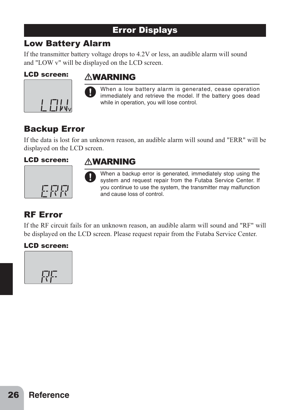 Futaba 3PL 2.4GHz FHSS User Manual | Page 26 / 28