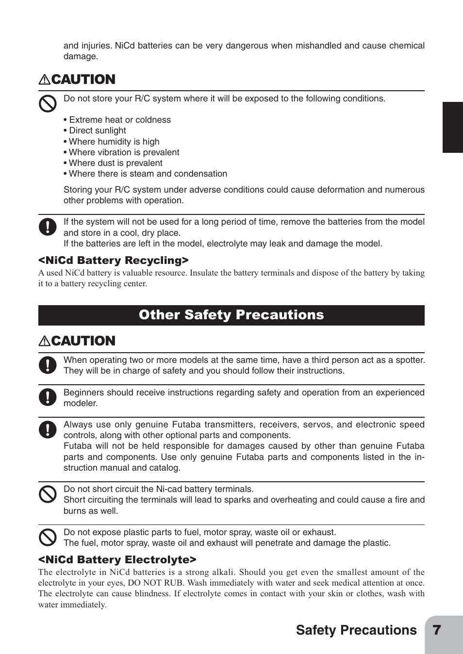 Futaba 3PL 2.4GHz FHSS User Manual | Page 7 / 28