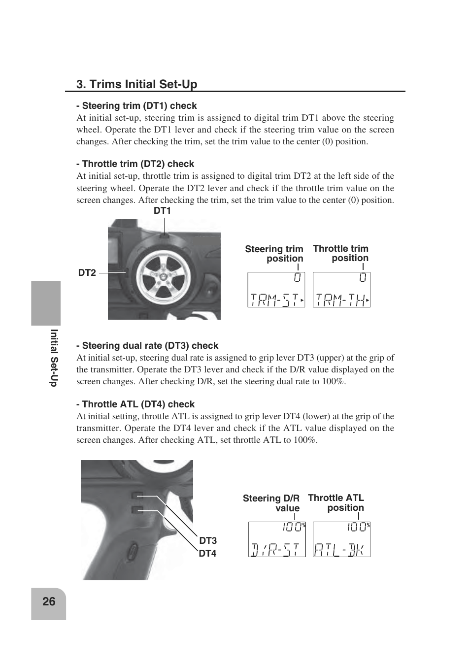 Trims initial set-up | Futaba 3PM 2.4GHz User Manual | Page 25 / 60