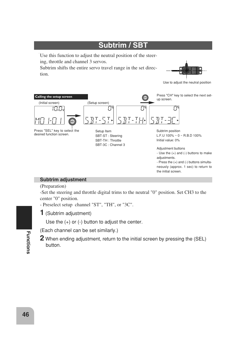 Subtrim / sbt | Futaba 3PM 2.4GHz User Manual | Page 45 / 60