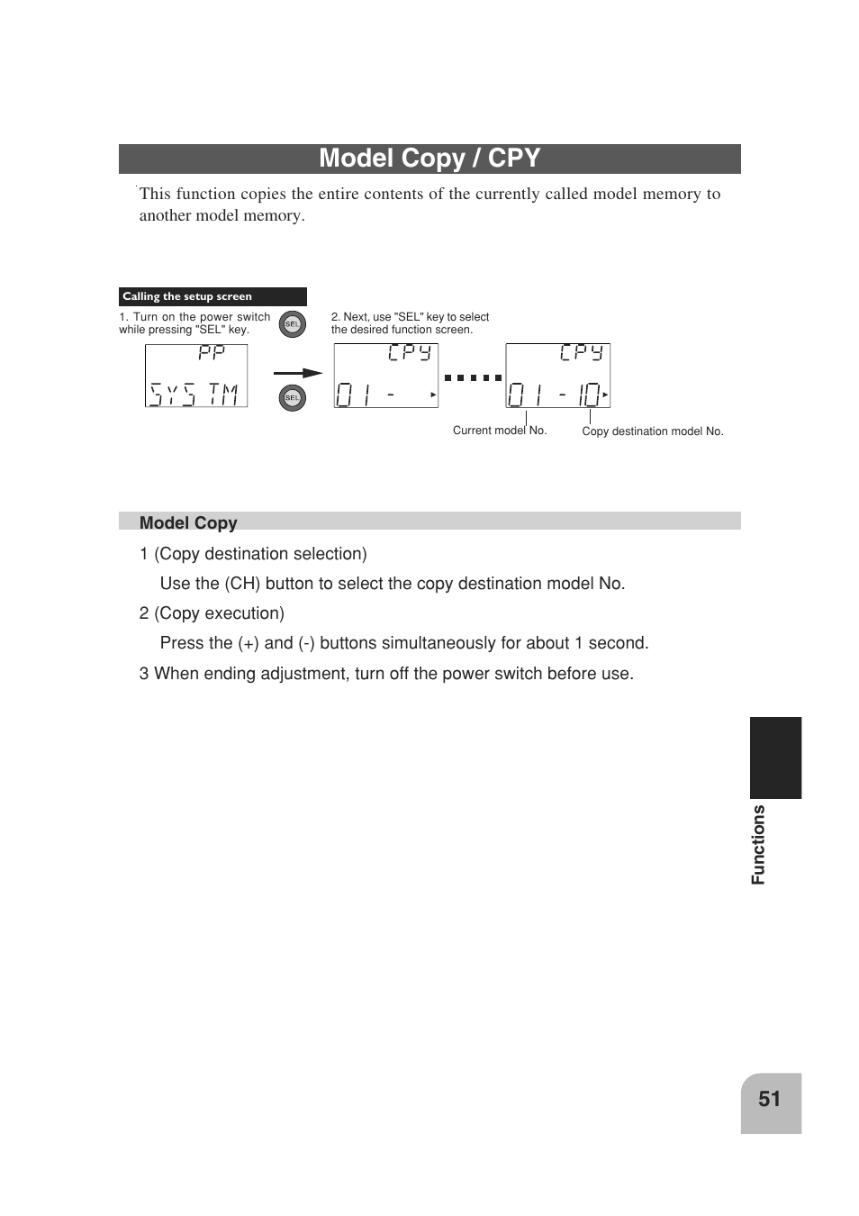 Model copy / cpy | Futaba 3PM 2.4GHz User Manual | Page 50 / 60