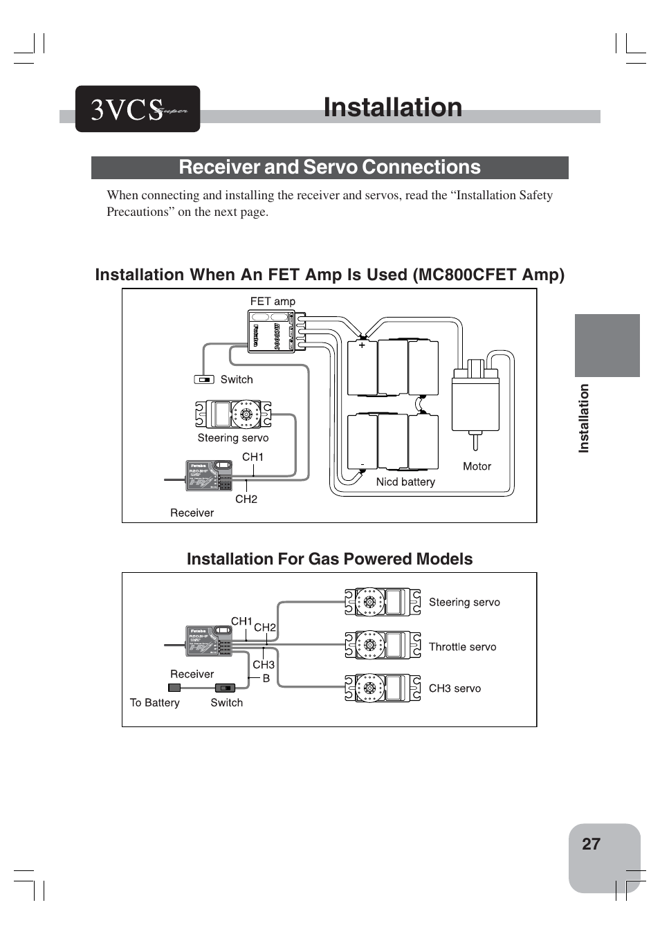 Installation | Futaba 3VCS User Manual | Page 26 / 112