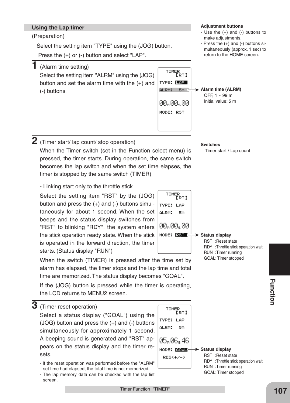 Fu nc tio n | Futaba 4GRS User Manual | Page 107 / 128