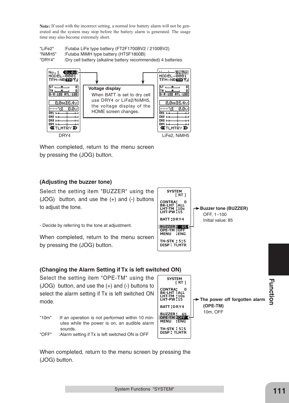 Fu nc tio n | Futaba 4GRS User Manual | Page 111 / 128