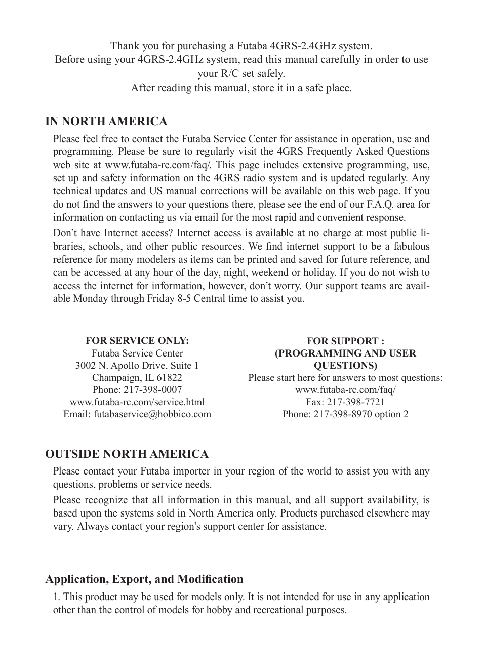 Web_4grs(e) | Futaba 4GRS User Manual | Page 2 / 128