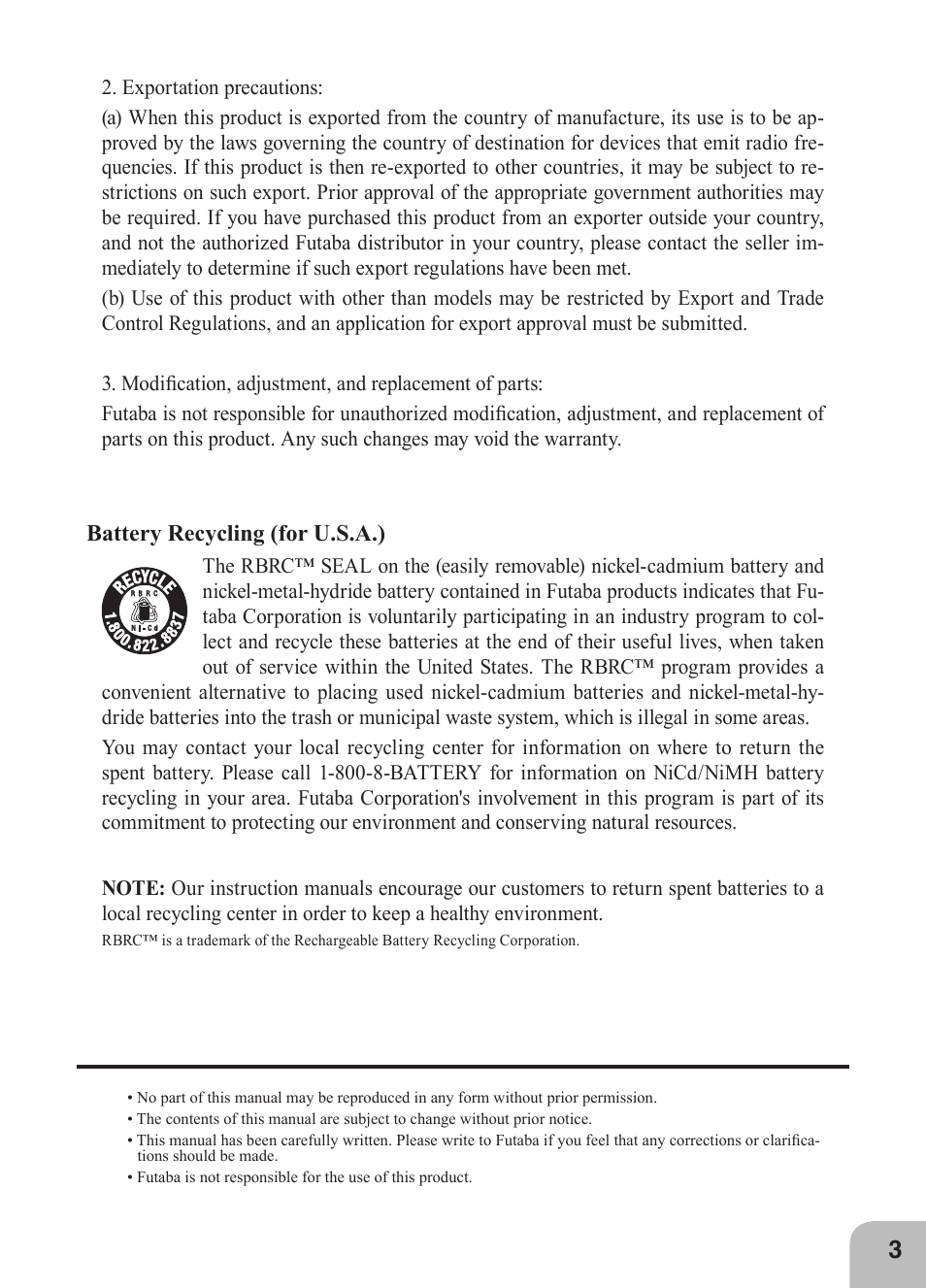 Futaba 4GRS User Manual | Page 3 / 128