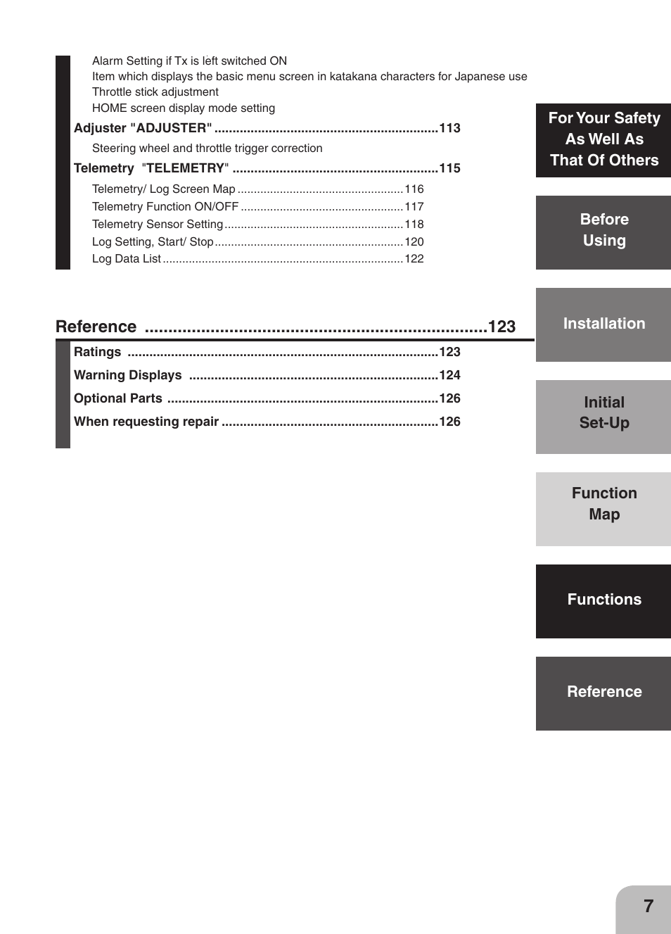 Futaba 4GRS User Manual | Page 7 / 128