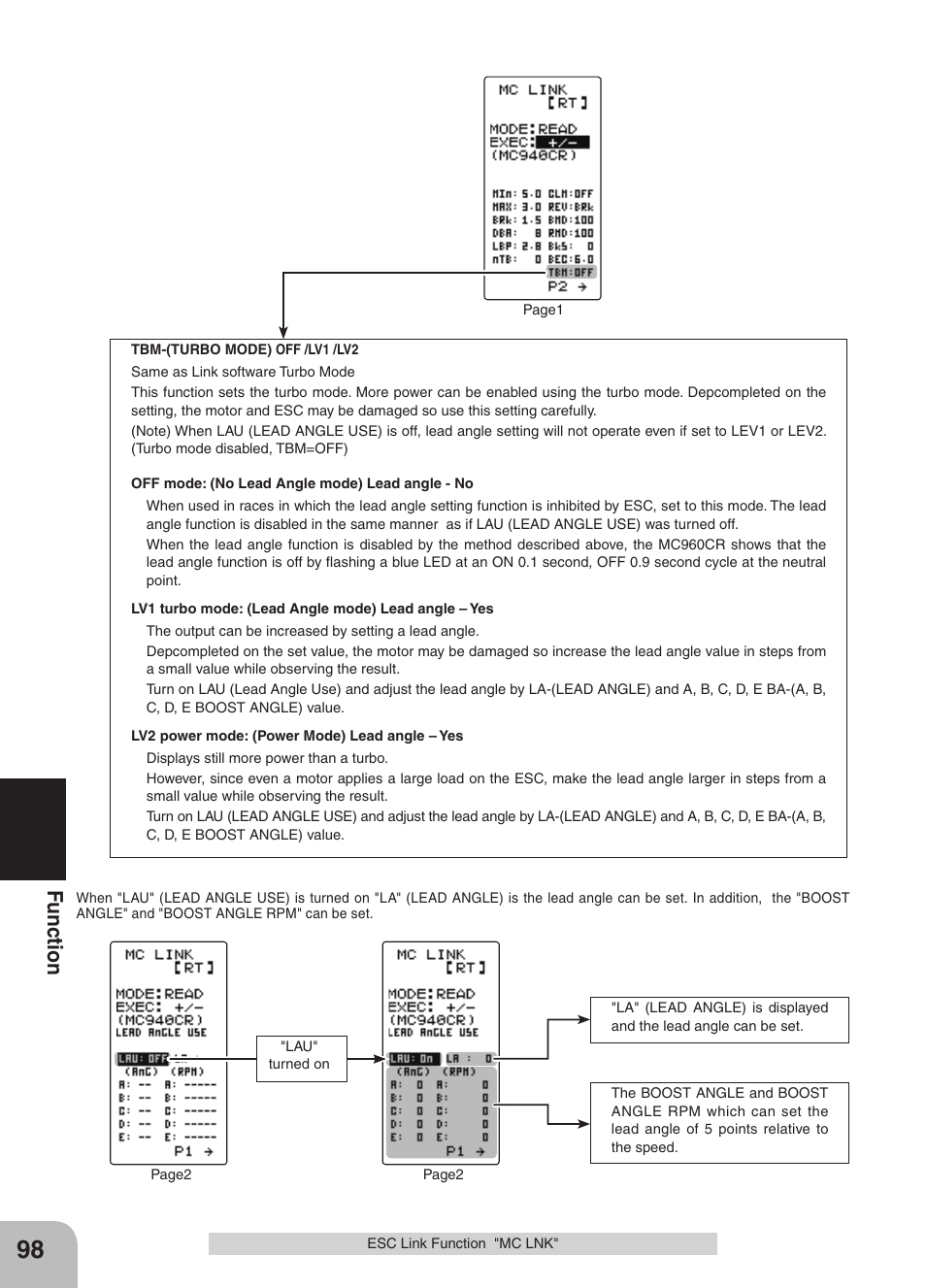 Fu nc tio n | Futaba 4GRS User Manual | Page 98 / 128