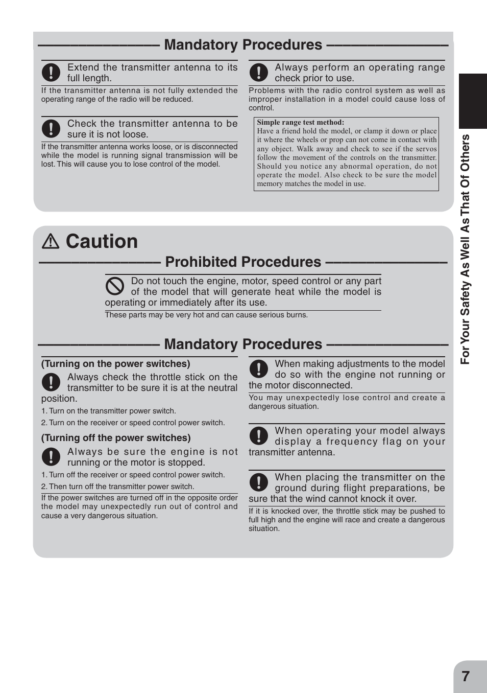 Ｎ caution, Mandatory procedures | Futaba 4GWD User Manual | Page 6 / 36