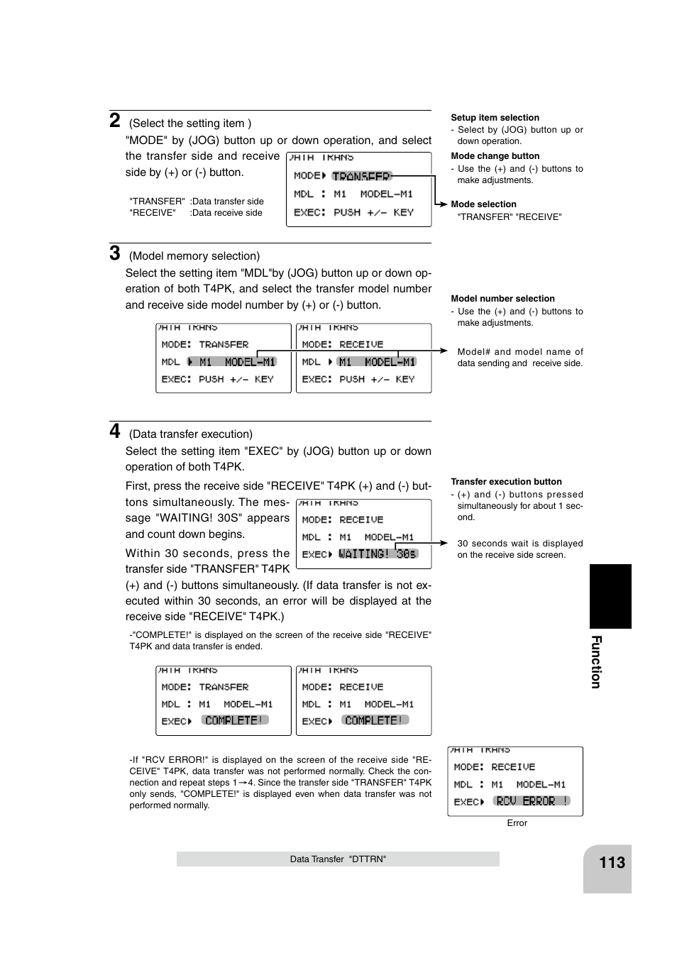 Fu n c tio n | Futaba 4PK 2.4GHz User Manual | Page 112 / 125