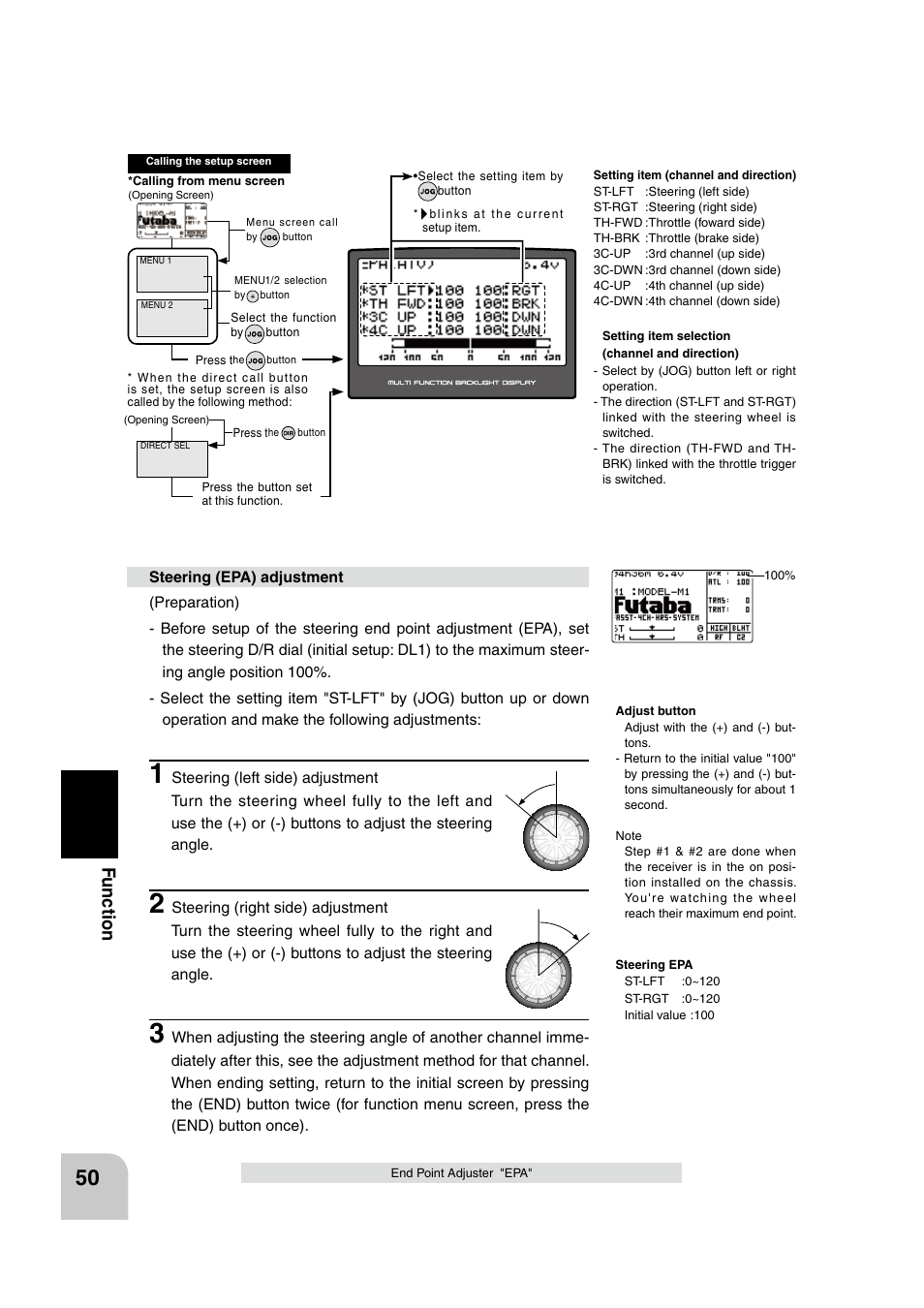 Fu n c tio n | Futaba 4PK 2.4GHz User Manual | Page 49 / 125