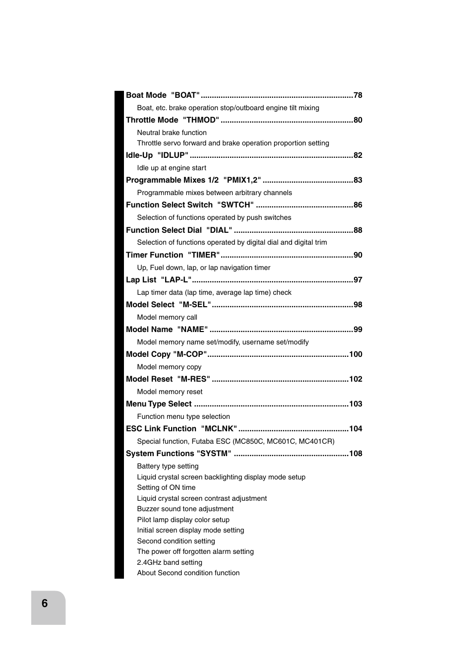 Futaba 4PK 2.4GHz User Manual | Page 5 / 125