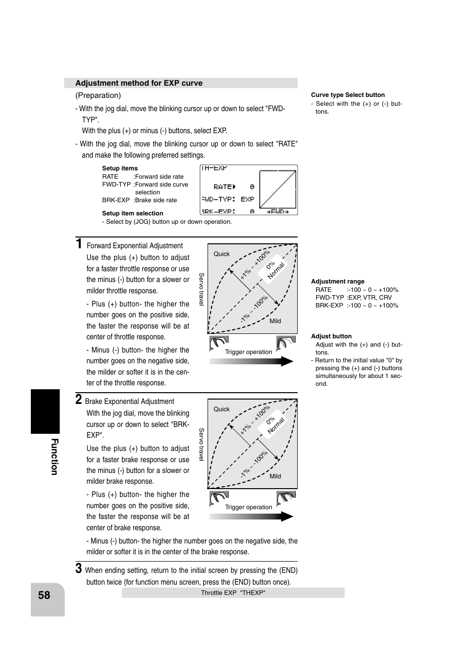 Fu n c tio n | Futaba 4PK 2.4GHz User Manual | Page 57 / 125