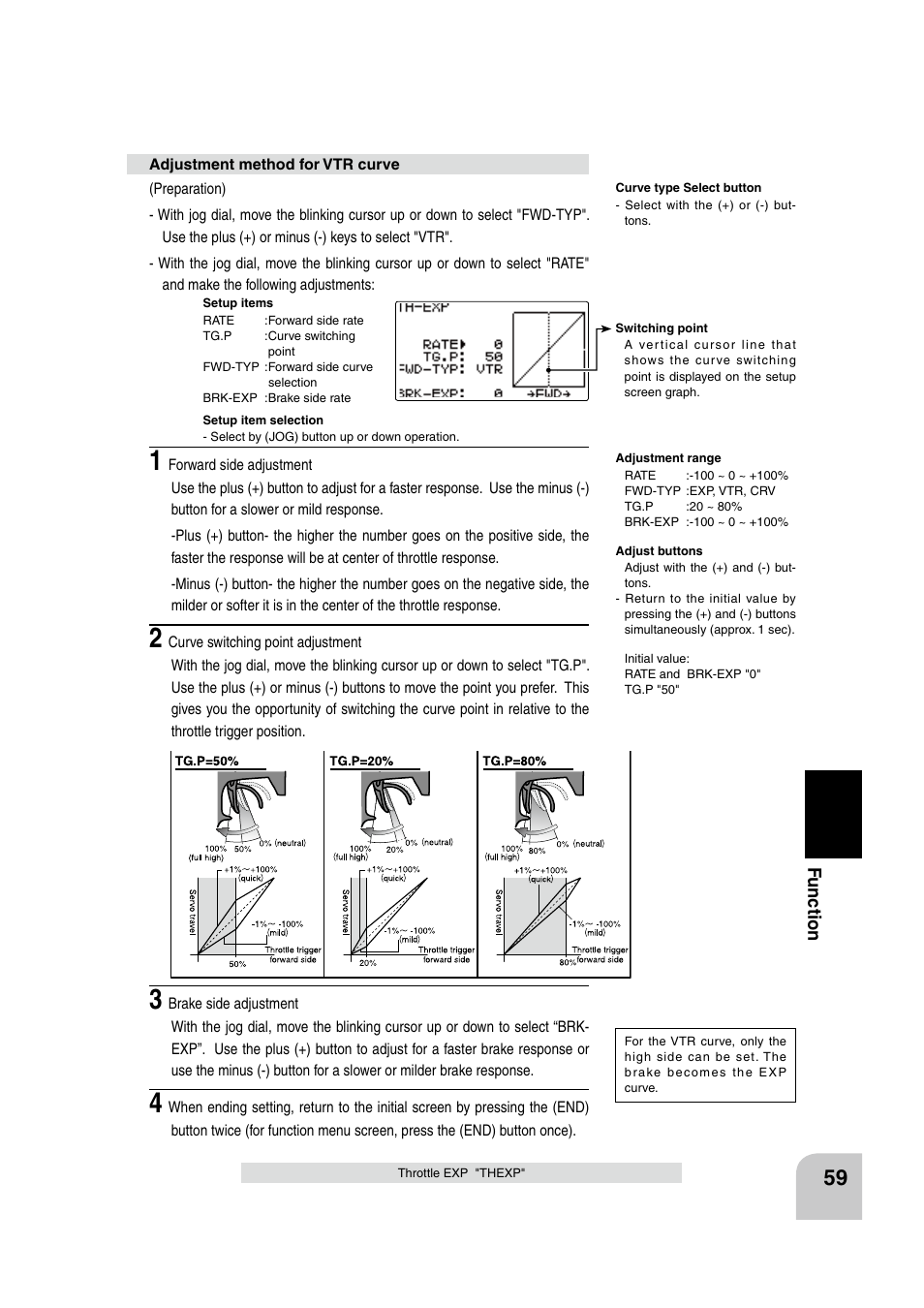 Fu n c tio n | Futaba 4PK 2.4GHz User Manual | Page 58 / 125