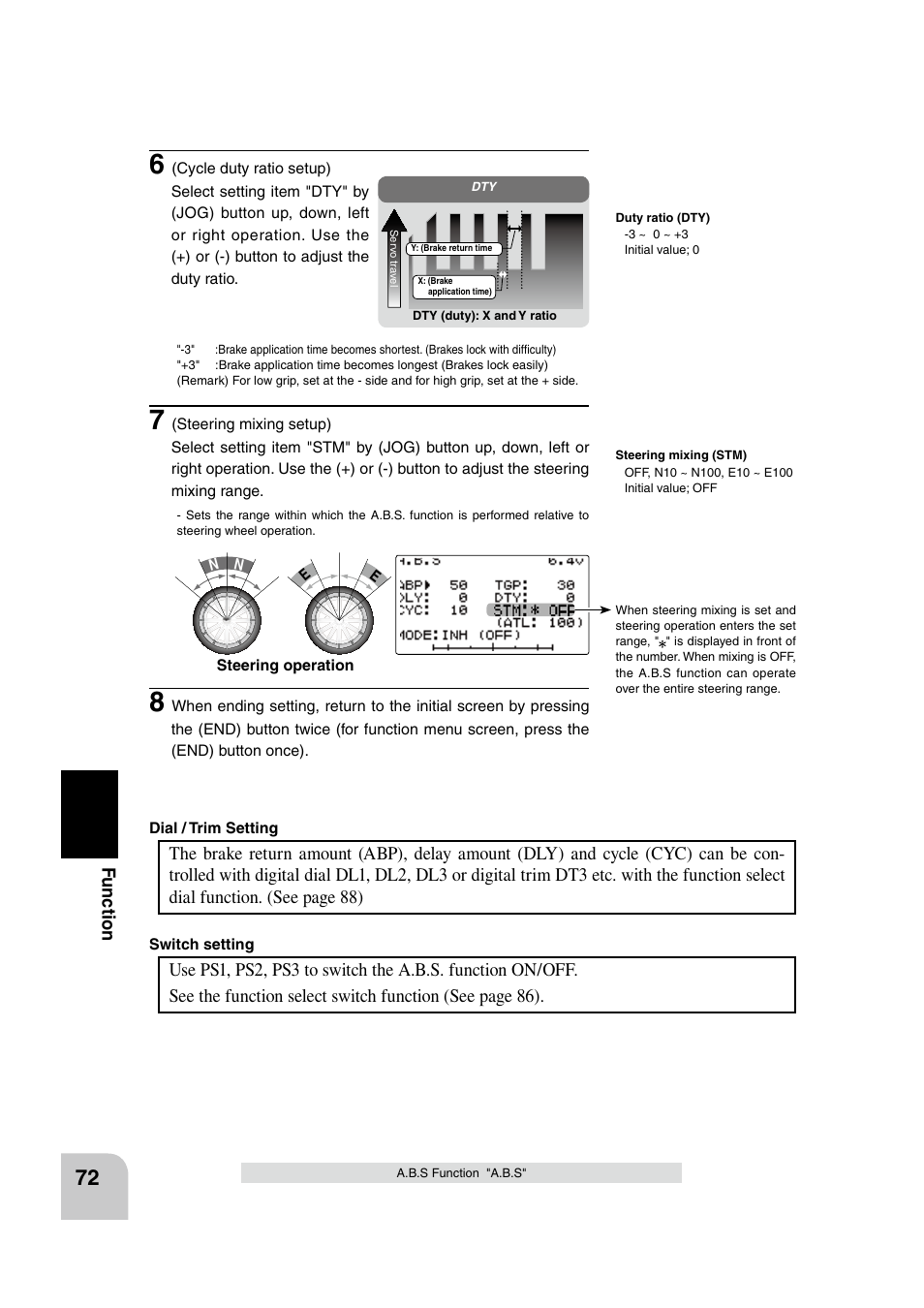 Fu n c tio n | Futaba 4PK 2.4GHz User Manual | Page 71 / 125