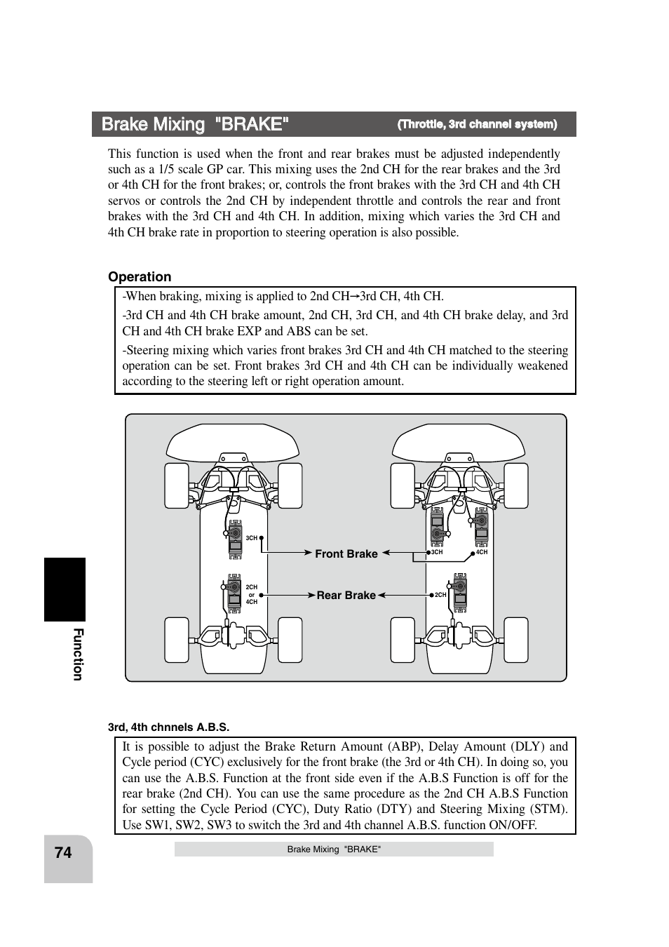 Brake mixing "brake | Futaba 4PK 2.4GHz User Manual | Page 73 / 125