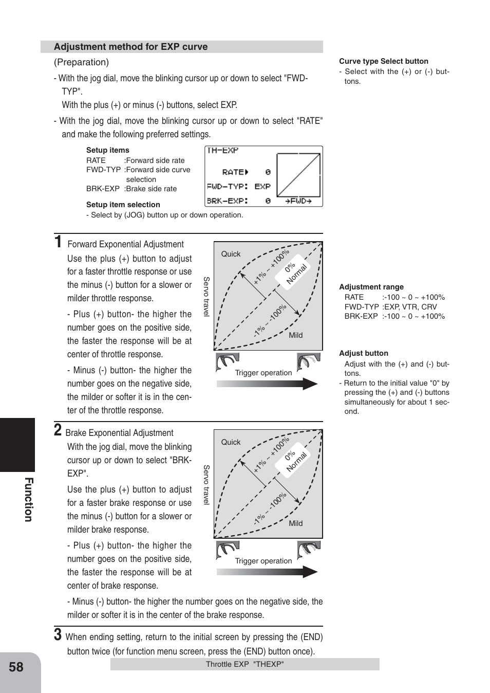 Fu n c tio n | Futaba 4PKS 2.4GHz User Manual | Page 58 / 129