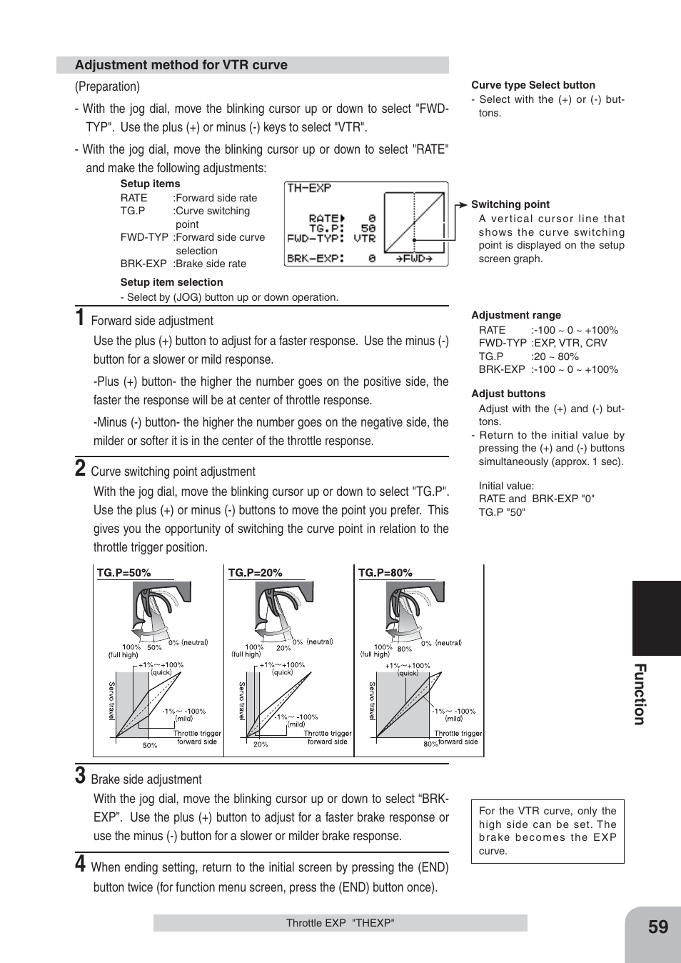 Fu n c tio n | Futaba 4PKS 2.4GHz User Manual | Page 59 / 129