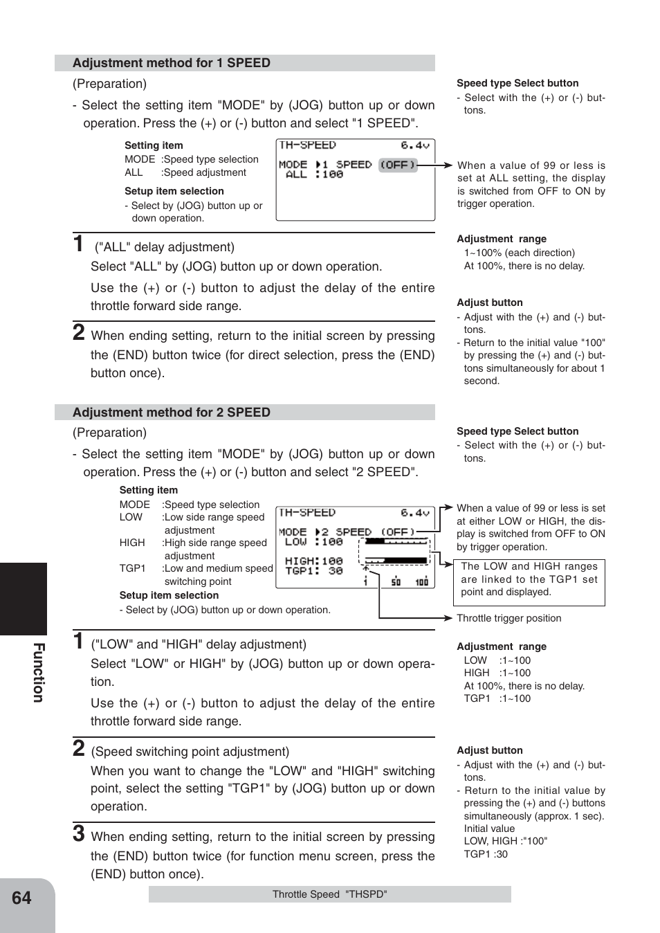 Fu n c tio n | Futaba 4PKS 2.4GHz User Manual | Page 64 / 129