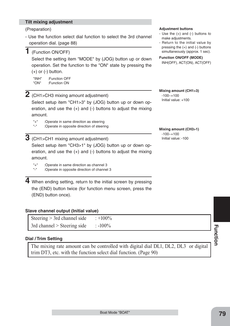 Fu n c tio n | Futaba 4PKS 2.4GHz User Manual | Page 79 / 129