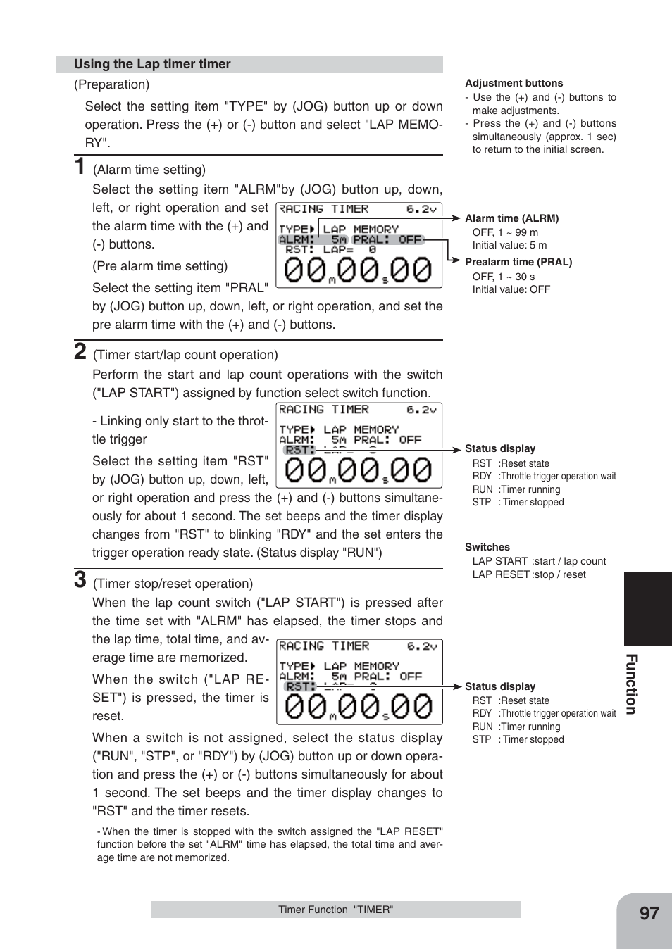 Fu n c tio n | Futaba 4PKS 2.4GHz User Manual | Page 97 / 129