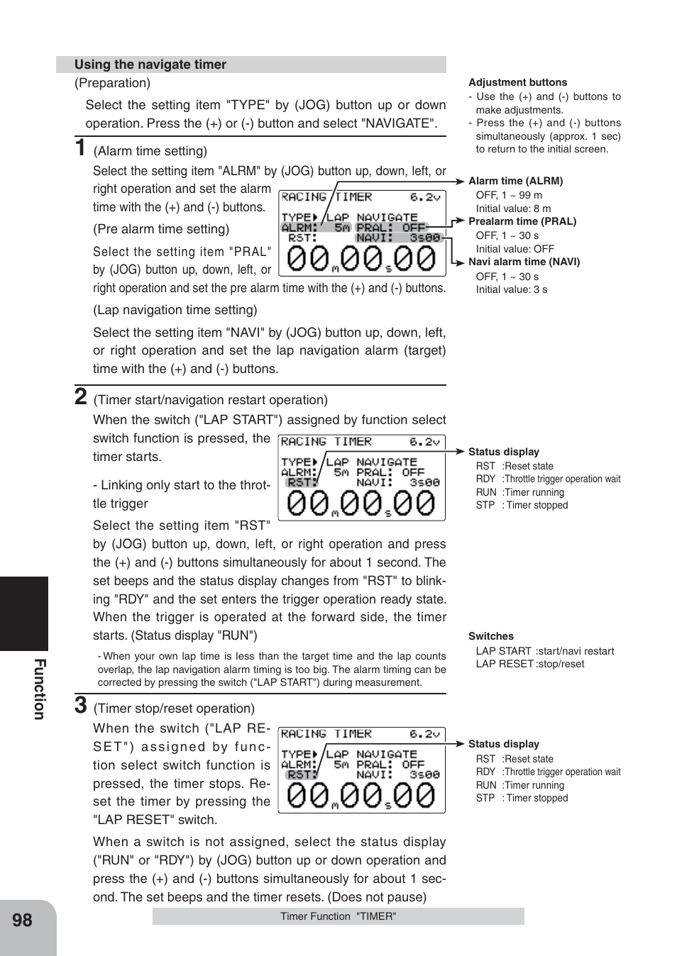 Fu n c tio n | Futaba 4PKS 2.4GHz User Manual | Page 98 / 129
