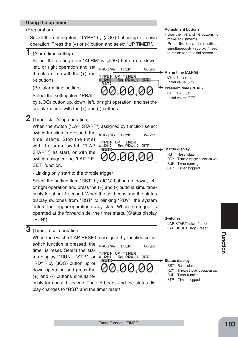 Fu n c tio n | Futaba 4PKS-R 2.4GHz User Manual | Page 103 / 142