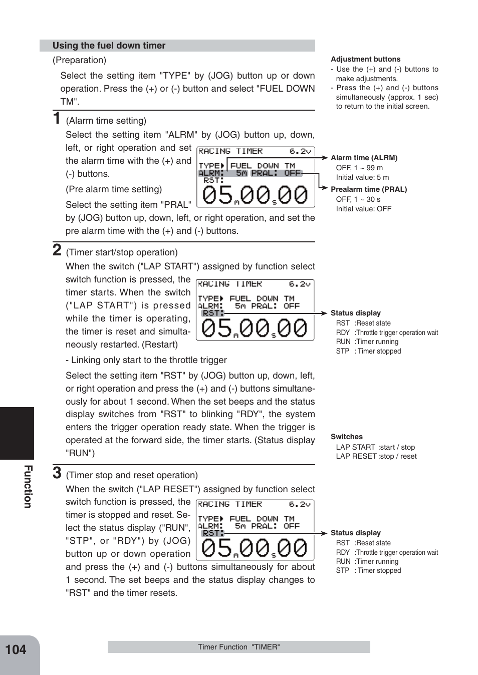 Fu n c tio n | Futaba 4PKS-R 2.4GHz User Manual | Page 104 / 142