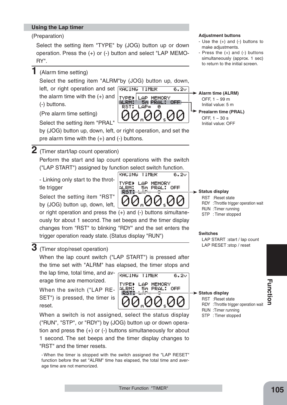 Fu n c tio n | Futaba 4PKS-R 2.4GHz User Manual | Page 105 / 142